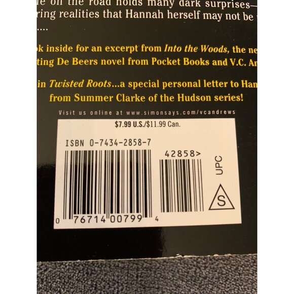 "Twisted Roots" By V.C. Andrews Paperback Book - Picture 3 of 8